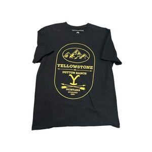 Yellowstone Paramount T-Shirt Medium Graphic Printed Dutton Ranch Montana Cowboy